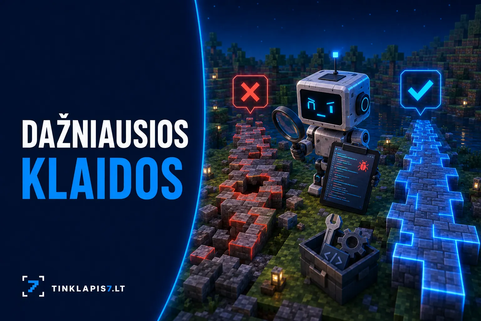 Dažniausios Minecraft programavimo klaidos