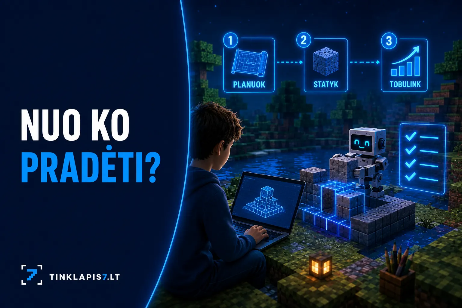 Nuo ko pradėti Minecraft programavimo pamoką