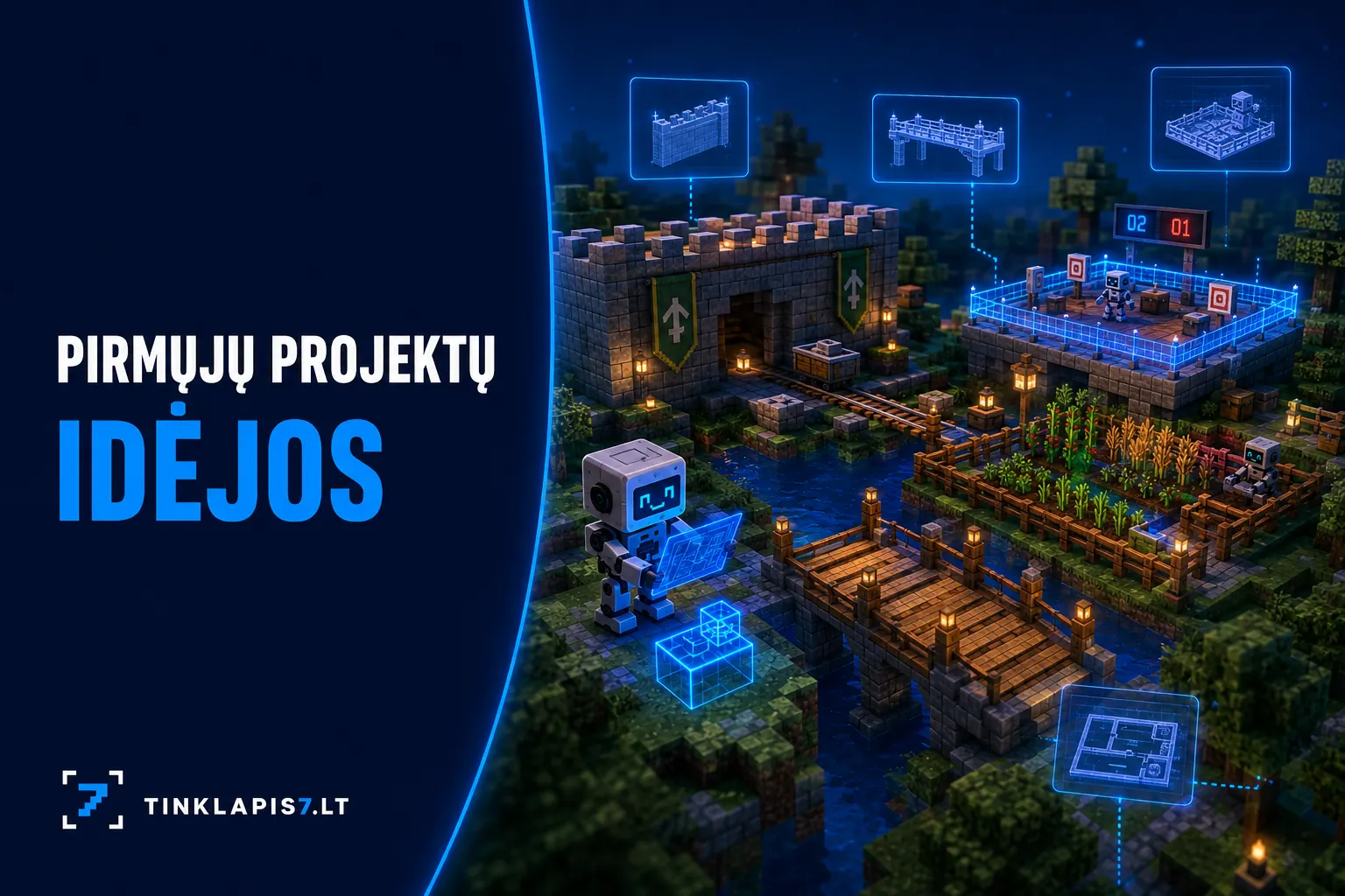 Pirmųjų Minecraft programavimo projektų idėjos